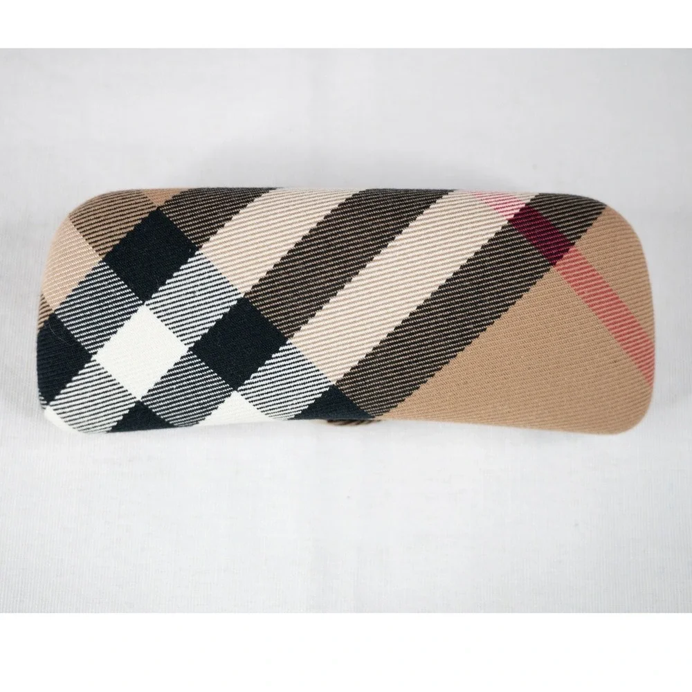 Burberry Eyeglasses Womens 52 16 135 Brown B 2076 3083 Plaid Nova Check Case